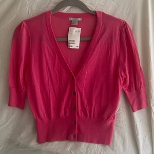 NWT H&M Medium Pink V-neck Cardigan with Buttons
